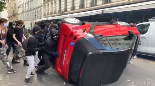 Franţa. PROTESTE VIOLENTE la Paris. Angajaţii din sistemul medical au ieşit pe stradă: "Nu putem să respirăm!" - VIDEO