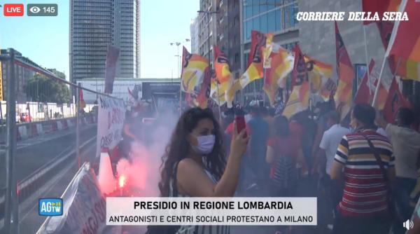 Protest de amploare. Mii de oameni au ieșit în stradă la Milano: "Să SALVĂM Lombardia!"- VIDEO 