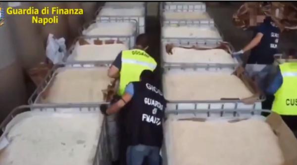 Poliția din Italia a capturat 14 tone de amfetamine în valoare de 1 miliard de euro