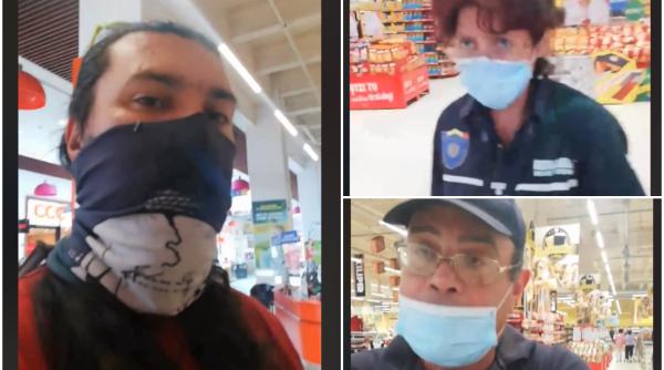 Scandal la intrarea în supermarket: "Nu am bani de mască!" "Dar de mâncare ai?"-VIDEO