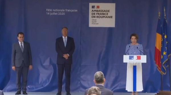 Iohannis la Ambasada Franţei: „Sunt convins că România şi Franţa vor acţiona împreună pentru depăşirea actualei crize“(Video)