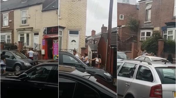 Anglia. Mai multe clanuri de romi s-au încăierat în plină stradă: luptă cu bolovani, scaune şi arme albe după o petrecere (VIDEO)