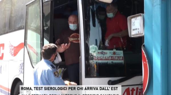 Italienii se țin de cuvânt: Românii care ajung cu autocarul la Roma sunt TESTAȚI-FOTO / VIDEO