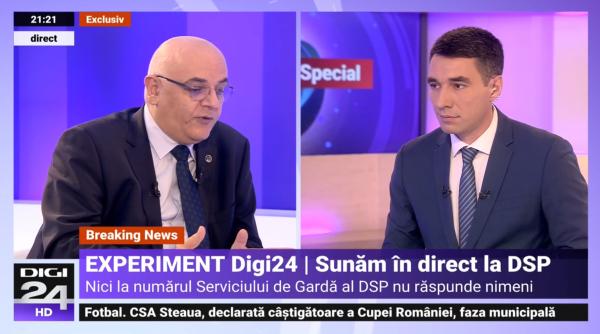Raed Arafat a sunat la DSP, în direct la TV. Nu a răspuns NIMENI timp de 20 de minute: "Chiar îmi pare rău"