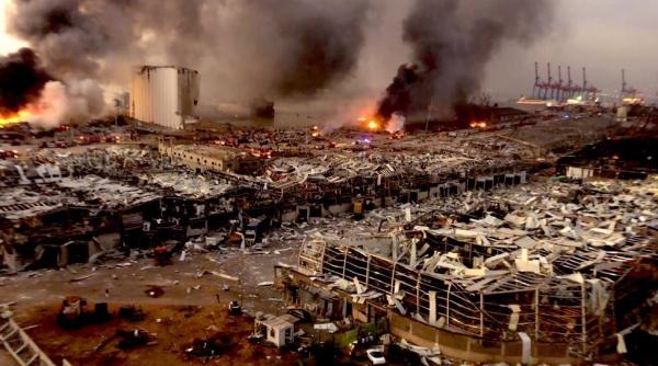 Beirut. Explozia a provocat valuri seismice asemănătoare cu un cutremur de 3,3 grade pe scara Richter. Imagini VIDEO cu tragedia