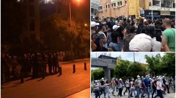 Situație EXPLOZIVĂ în Beirut: Focuri de armă, gaze lacrimogene și flăcări