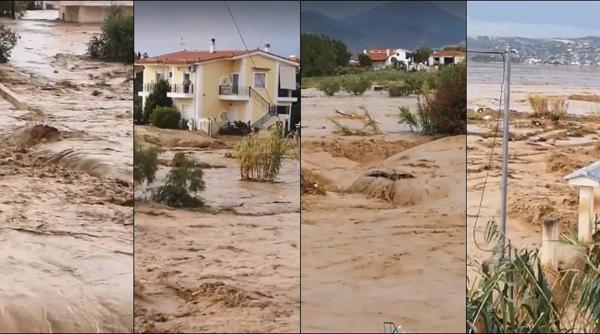Inundații devastatoare în Grecia. Mai mulți oameni au murit, printre care și un bebeluș (VIDEO)