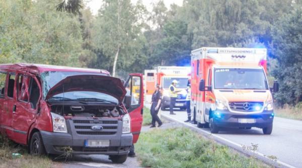 Germania. Microbuz cu români, accident grav pe autostradă. Șase victime, între care doi copii