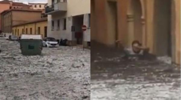 Italia. Imagini apocaliptice în Verona, după o ploaie. Străzile, transformate în râuri - VIDEO