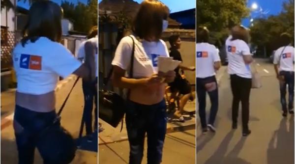 Imagini controversate. „Membri USR”, cu peruci și îmbrăcați obscen, împart pliante: „E next level shit!” (VIDEO)