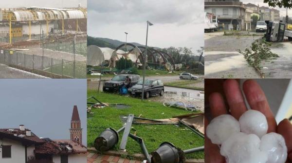 Italia. Imaginile dezastrului după o furtună. Daune mari în agricultură