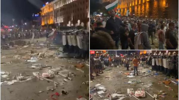 Imagini de RĂZBOI la Sofia. Protestatarii au luat cu asalt clădirea Guvernului - VIDEO