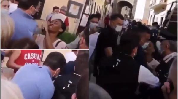 Italia. Salvini, ATACAT de o femeie în timpul mitingului electoral din Toscana - VIDEO