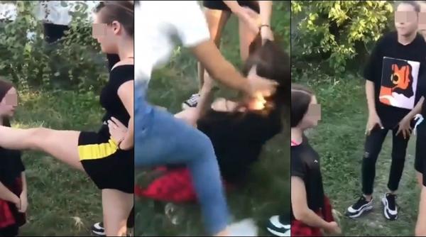 Românca de 14 ani, apărută într-o înregistrare video lovind și umilind o fată de 13 ani, a mai făcut o victimă 