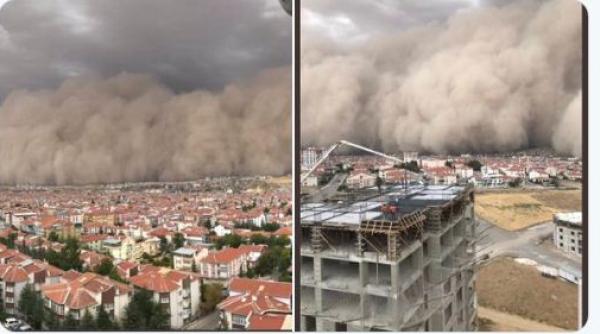 O furtună de nisip a lovit capitala Turciei. Mai multe persoane au fost rănite 