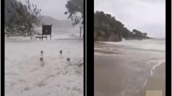 COȘMAR pentru românii aflați în Grecia: Uraganul Ianos a LOVIT cele mai populare destinații-VIDEO