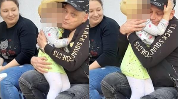 Tatăl fetiţei torturată de mamă s-a întors din Germania: „Am luat-o în brațe, ne-am pupat! Minunat, dar și dureros”