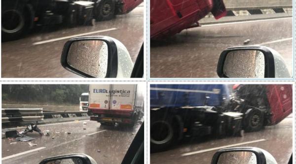 Italia. Tir, condus de un şofer român, implicat într-un accident cumplit, din cauza unei furtuni puternice