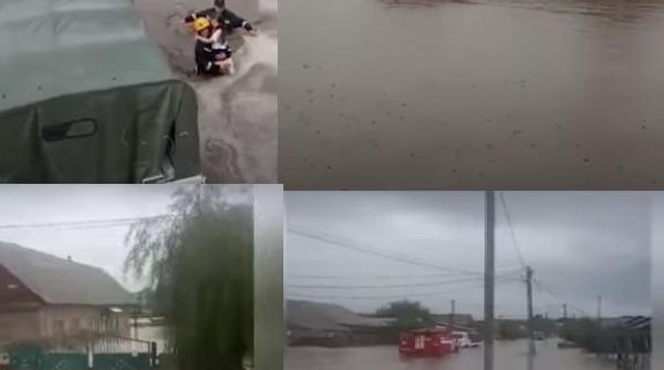 Inundaţii devastatoare în Moldova. Un autobuz plin cu copii, salvat în ultimul moment de pompieri