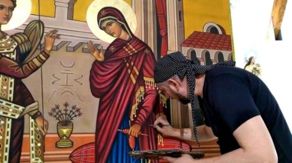 Spania. Augustin, artistul român care însuflețește picturile din bisericile spaniole: „Am vrut să pun România pe hartă altfel“