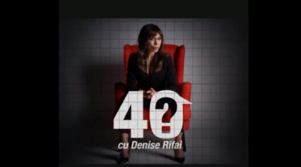 Pe cine nu ar invita Denise Rifai în emisiunea „40 de întrebări“: „Nu există așa ceva. Sunt corectă, imparțială!“