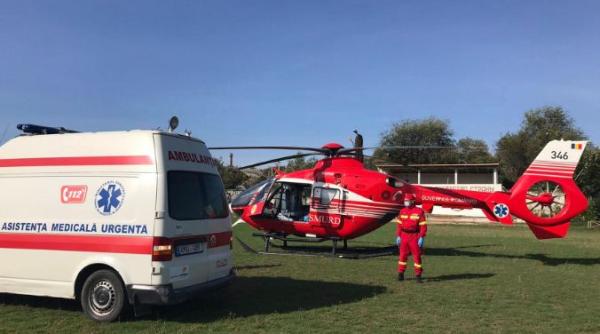 Elicopterul SMURD Galați, în misiune peste Prut. A preluat un pacient din Taraclia şi l-a transportat la Chișinău