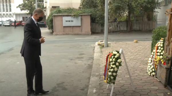 Preşedintele Iohannis a depus o coroană de flori în memoria victimelor de la "Colectiv"