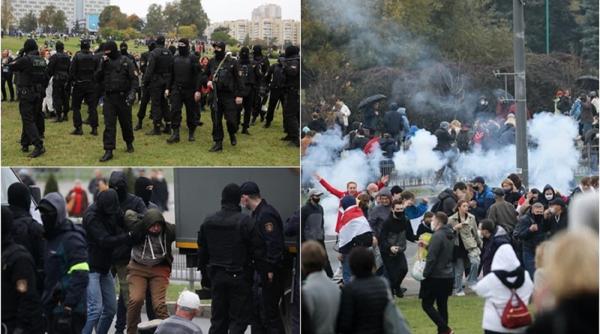 Proteste masive în Belarus: 300 de manifestanți ARESTAȚI