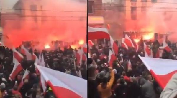 Polonia. Haos şi lupte de stradă în Varşovia. 36 de persoane au fost arestate