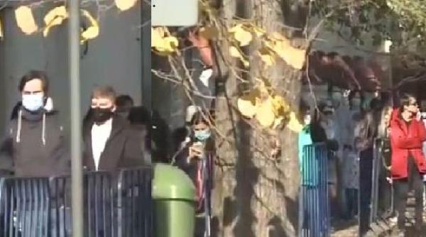 Aglomeraţie la Ambasada Republicii Moldova la București. Sute de oameni au venit să voteze la alegerile prezidențiale