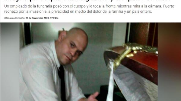 Un angajat care pregătea sicriul lui Maradona a deschis capacul și și-a făcut un selfie: Imagine revoltătoare 