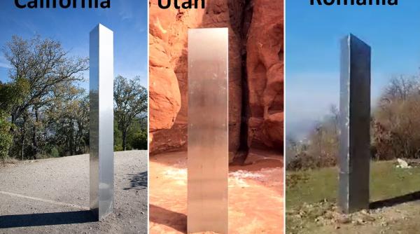 Isterie mondială: A apărut un al treilea monolit metalic, după cel din deșertul Utah și cel de la Piatra Neamț 