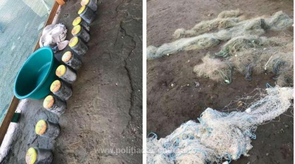 Peşte, icre negre și plase de pescuit. Captură uriaşă a polițiștilor de frontieră din cadrul Gărzii de Coastă