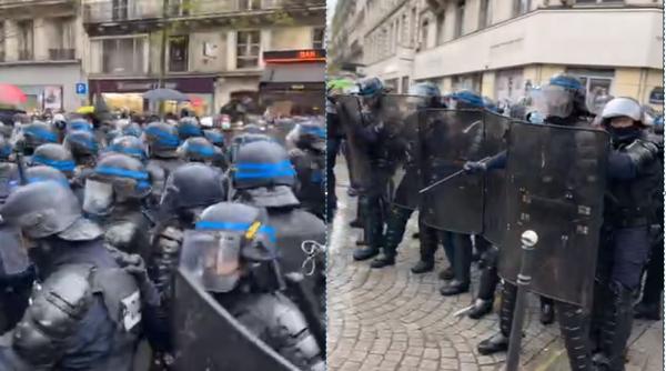 Proteste violente la Paris împotriva legii „securității globale”. Confruntări cu forțele de ordine