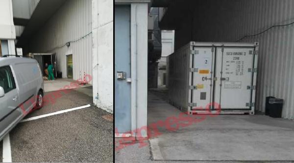 Imaginile TERORII în Italia: Morții de COVID nu mai au loc în morgi. Cadavrele, stivuite în containere de marfă