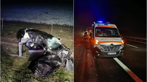 Accident mortal în noaptea de Ajun: Mama, moartă pe loc. Copilul de 12 ani din dreapta, rănit