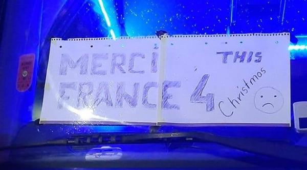 PROTEST inedit al șoferilor români de TIR care petrec Crăciunul în Marea Britanie - FOTO