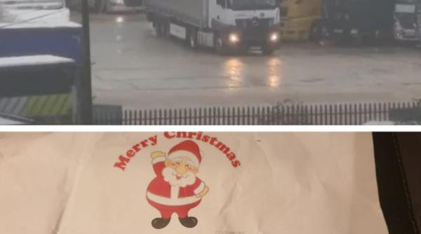 Gest impresionant. Familiile de englezi vin în ajutor șoferilor români, blocați la graniță: Sperăm să vă bucurați de micul nostru pachet de alimente 