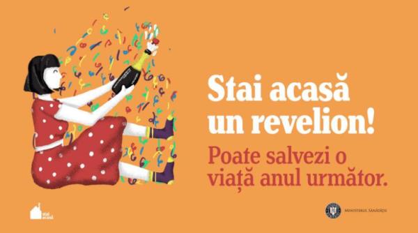 Ministerul Sănătăţii, apel către români: „Stai acasă un Revelion! O singură noapte cu prietenii poate costa o viaţă“