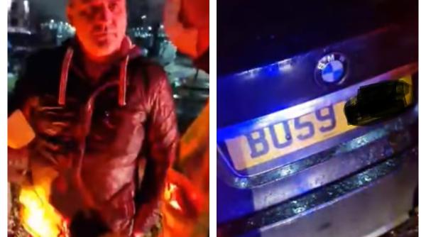 Un român din Anglia, SCANDAL după ce a fost oprit pentru foiile puse pe BMW: "Mâine îl sun pe comandant. Cine v-a pus să mă opriți? Eu sunt în vacanță în România"