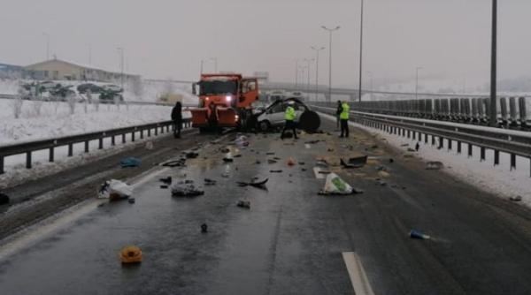 Români încarcerați după un accident cumplit pe A1. Trei MORȚI. UPDATE