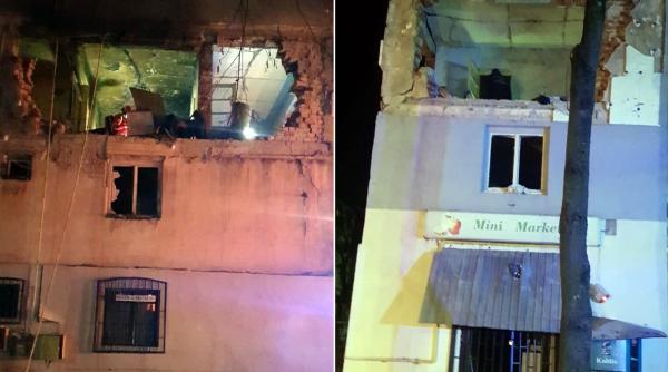 Explozie într-un bloc din Găești. Toți locatarii, evacuați. Un român rănit