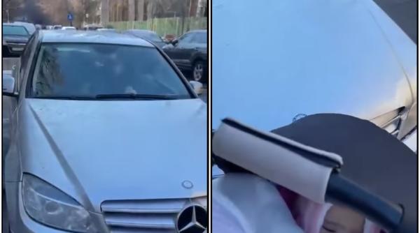 VIDEO incredibil: Un bucureștean lovește INTENȚIONAT cu mașina un cărucior în care se afla un copil