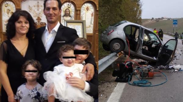Italia. El este românul mort în accidentul rutier grav. Soția și trei copii minori, răniți. Familia se întorcea de la biserică