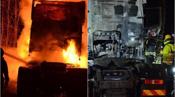 Suedia. Un tânăr român a ucis un șofer de TIR și apoi a l-a incendiat cu tot cu camion