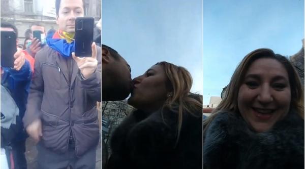 Diana Șoșoacă, miting în Piața Universității, fără măsuri de protecție (VIDEO)