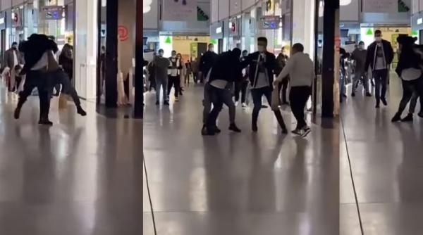 Patru români s-au luat la bătaie într-un mall din Craiova: „Mânca-ţi-aş, îmi vinzi tu mie făcături?“  