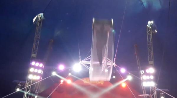 Accident grav la circ. Un acrobat român a căzut în cap de la 7 metri la „Roata Morţii”