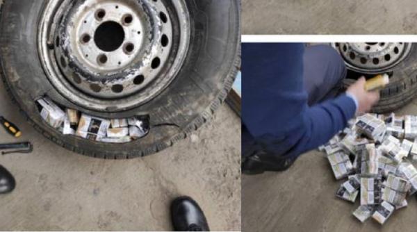 Microbuz bulgăresc, oprit la intrare în România. Ce au găsit oamenii legii în roata de rezervă. Șoferul a negat totul 