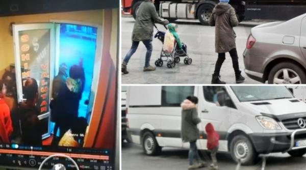 Româncă filmată când bate un copil pentru că nu a strâns suficienţi bani din cerşit, la vamă (VIDEO)